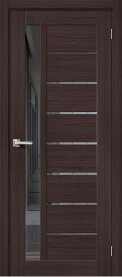 Браво-27, цвет: Wenge Melinga, размер: 200*70, стекло: Mirox Grey