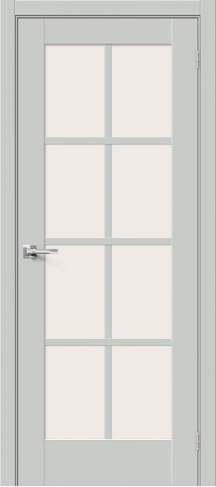 Межкомнатная дверь Прима-11.1, цвет: Grey Silk, с покрытием: ПЭТ, серия: Prima, размер: 200*60
