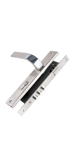 Замок цилиндровый Punto (Пунто) с ручкой LOCKSET90.ORION.4585-3 (KIT P90 4585/3 ORION) SN/CP мат.никель/хром
