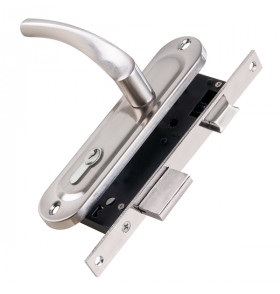 Замок цилиндровый в комплекте с ручкой LOCKSET16.CRONA.4070-1 (KIT P16 4070 CRONA) SN мат.никель