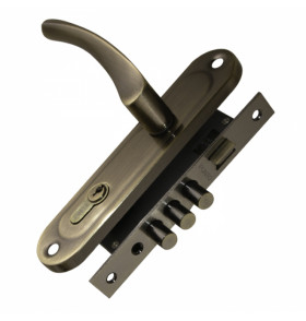 Замок цилиндровый в комплекте с ручкой LOCKSET15.CRONA.4061-3 (KIT P15 4061/3 CRONA) AB бронза