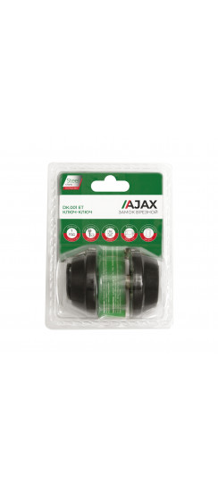 Замок Ajax (Аякс) врезной DK.001 ET BL черный