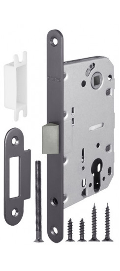 Корпус Fuaro (Фуаро) врезного замка c защёлкой PLASTP85C-50 (P85C-50) GR графит