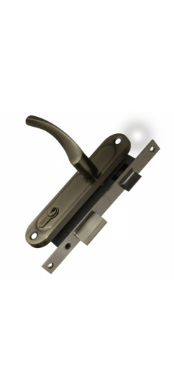 Замок Punto (Пунто) цилиндровый в комплекте с ручкой LOCKSET16.CRONA.4070-1 (KIT P16 4070 CRONA) AB бронза