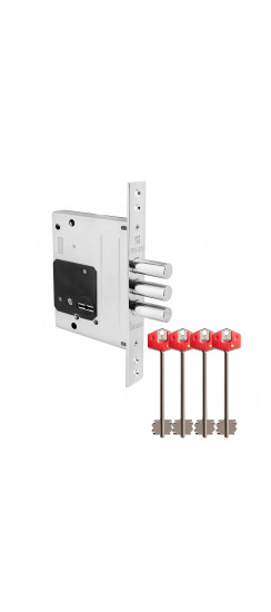Замок Fuaro (Фуаро) врезной сувальдный TERMO MDV25/S-60.00.3R16 4 key (ключ удл. 120/75 мм)