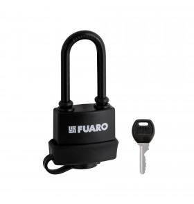 Замок навесной PL-WEATHER-3660 LS 3key BLACK удл. дужка, англ. /блистер