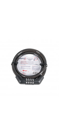 Замок Punto (Пунто) тросовый PK-BIKE-1010-CODE (10х1000) /подвес
