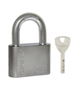 Замок навесной PL-WEATHER-1550 Nickel 4 fin key ( PL-15-50) диск. /блистер