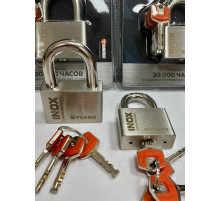 Замок навесной PL-INOX FORCE IF-60 4 key (дисковый ключ)