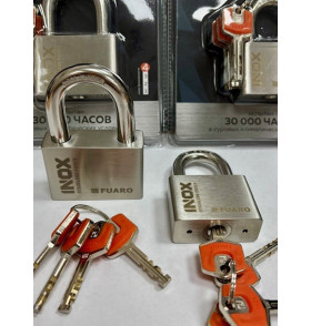 Замок навесной PL-INOX FORCE IF-60 4 key (дисковый ключ)