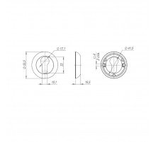 Накладка под цилиндр ET.R.ZR54 (ET ZR) OB-13 античная бронза