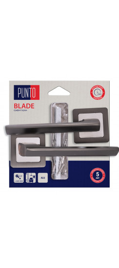 Ручка Punto (Пунто) раздельная LM/A K.QR52.BLADE/HD GR/CP-23 графит/хром