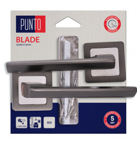Ручка раздельная LM/A K.QR52.BLADE/HD GR/CP-23 графит/хром