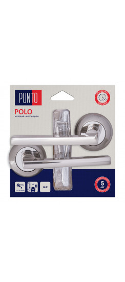 Ручка Punto (Пунто) раздельная LM/A R.TL54.POLO/HD SN/CP-3 матовый никель/хром
