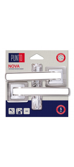 Ручка Punto (Пунто) раздельная LM/A K.QR52.NOVA/HD SN/CP-3 матовый никель/хром