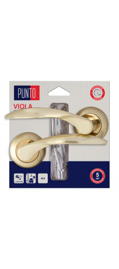 Ручка Punto (Пунто) раздельная LM/A R.TL54.VIOLA/HD SG/GP-4 матовое золото/золото