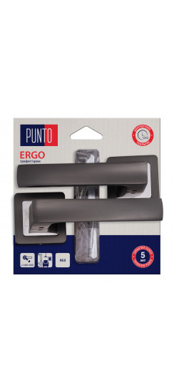 Ручка Punto (Пунто) раздельная LM/A K.QR52.ERGO/HD GR/CP-23 графит/хром