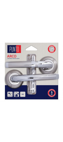 Ручка Punto (Пунто) раздельная LM/A R.TL54.ARCO/HD SN/CP-3 матовый никель/хром