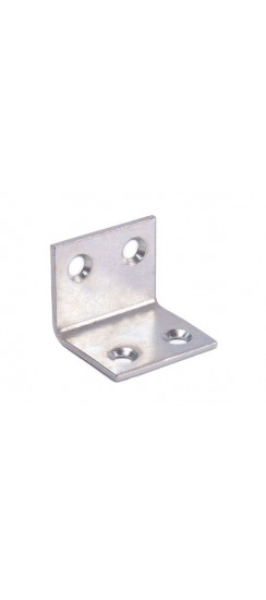 Уголок skobis (СКОБИС) мебельный 25 (25x25x30x2) цинк белый