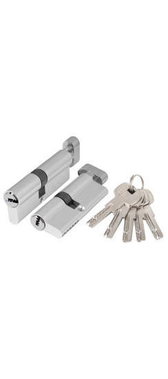 Цилиндровый механизм (AZ202/90) AZ2002Knob90 (40+10+40) CP хром