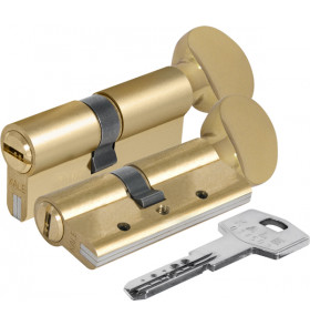 Цилиндровый механизм с вертушкой 164 DBM-E/70 (30+10+30) mm латунь 5 кл.