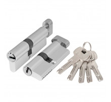 Цилиндровый механизм (AZ202/80) AZ2002Knob80 (40+10+30) CP хром с вертушкой