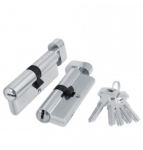 Цилиндровый механизм (200 ZM/80) 2000ZMKnob80(30+10+40) CP хром 5Key с вертушкой