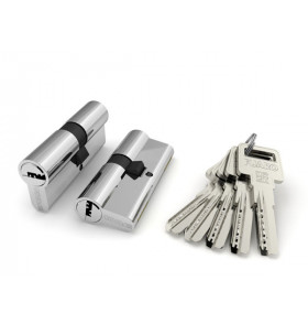 Цилиндровый механизм (R600/90) R6000Key90(50+10+30)-BL CP хром /блистер 5Key