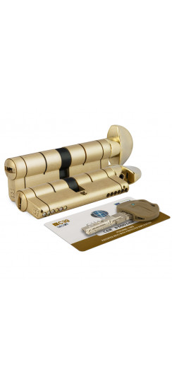Цилиндровый механизм Mottura (Моттура) с вертушкой C39F464601RLC5 (92 мм/41+10+41), ЛАТУНЬ (PVD) (верт. 99.506)